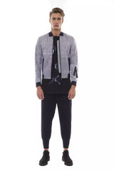 Nicolo Tonetto Gray Polyester Men Bomber Jacket -   -  Nicolo Tonetto.