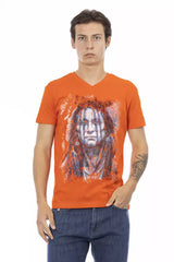 Trussardi Action Orange Cotton Men's T-Shirt -   -  Trussardi Action.