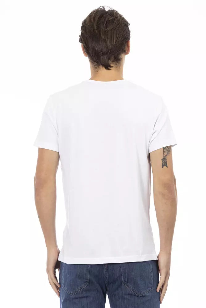 Trussardi Action White Cotton Men T-Shirt -   -  Trussardi Action.