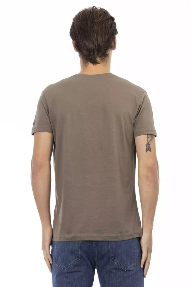 Trussardi Action Brown Cotton Men T-Shirt -   -  Trussardi Action.