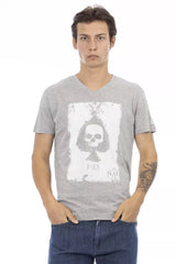 Trussardi Action Gray Cotton Men T-Shirt -   -  Trussardi Action.