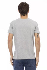Trussardi Action Gray Cotton Men T-Shirt -   -  Trussardi Action.