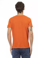 Trussardi Action Orange Cotton Men's T-Shirt -   -  Trussardi Action.