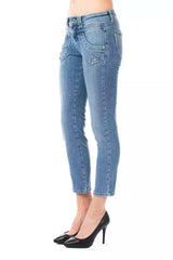 Ungaro Fever Light Blue Cotton Women Capri Jean -   -  Ungaro Fever.