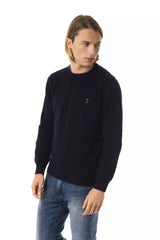Uominitaliani Blue Wool Men Sweater -   -  Uominitaliani.