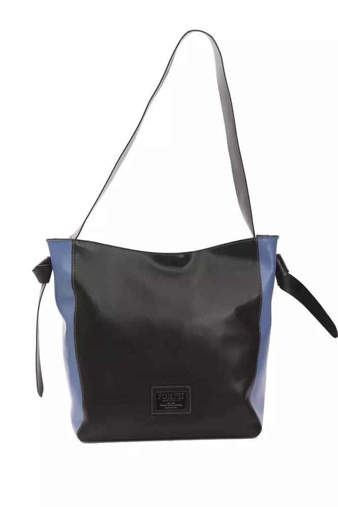 Pompei Donatella Black Leather Women Shoulder Bag -  Luxury Shoulder Bag for Women -  Pompei Donatella.