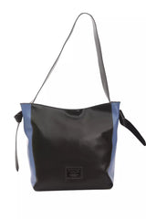 Pompei Donatella Black Leather Women Shoulder Bag -  Luxury Shoulder Bag for Women -  Pompei Donatella.