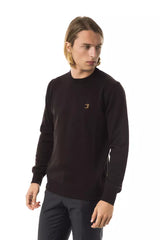Uominitaliani Brown Merino Wool Men Sweater -   -  Uominitaliani.