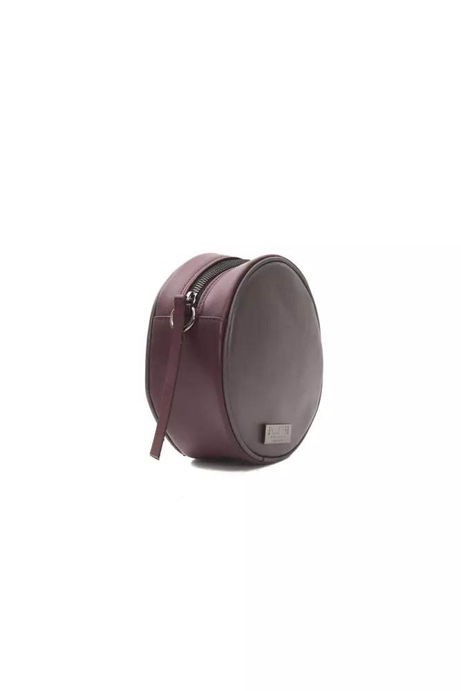 Pompei Donatella Chic Burgundy Small Oval Crossbody Bag -  Luxury Cross Body Bag for Women -  Pompei Donatella.
