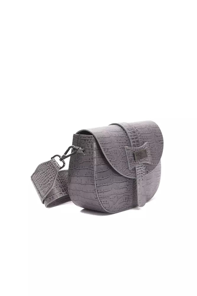 Pompei Donatella Gray Leather Women Crossbody Bag -  Luxury Cross Body Bag for Women -  Pompei Donatella.