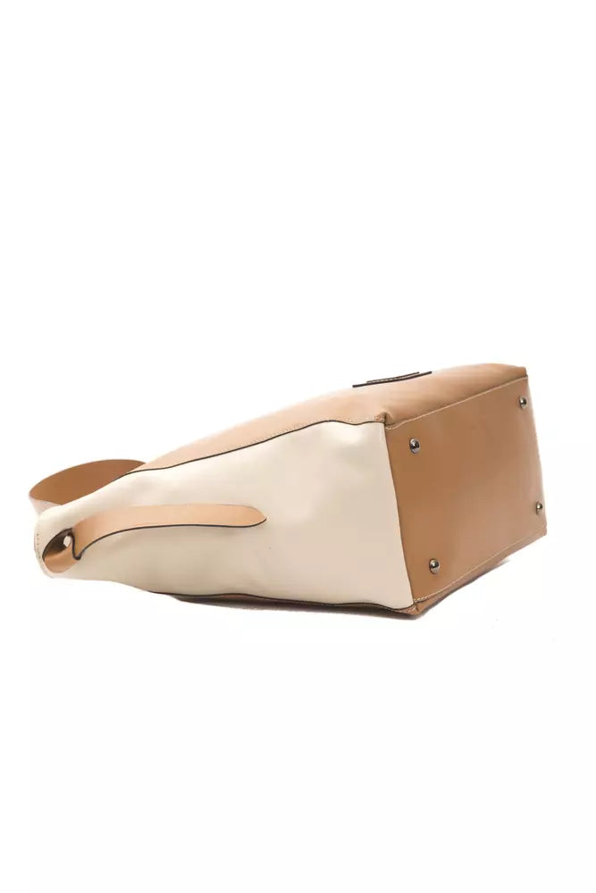 Pompei Donatella Brown Leather Women Shoulder Bag -  Luxury Shoulder Bag for Women -  Pompei Donatella.