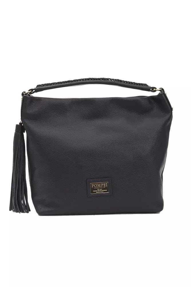 Pompei Donatella Gray Leather Women Shoulder Bag -  Luxury Shoulder Bag for Women -  Pompei Donatella.