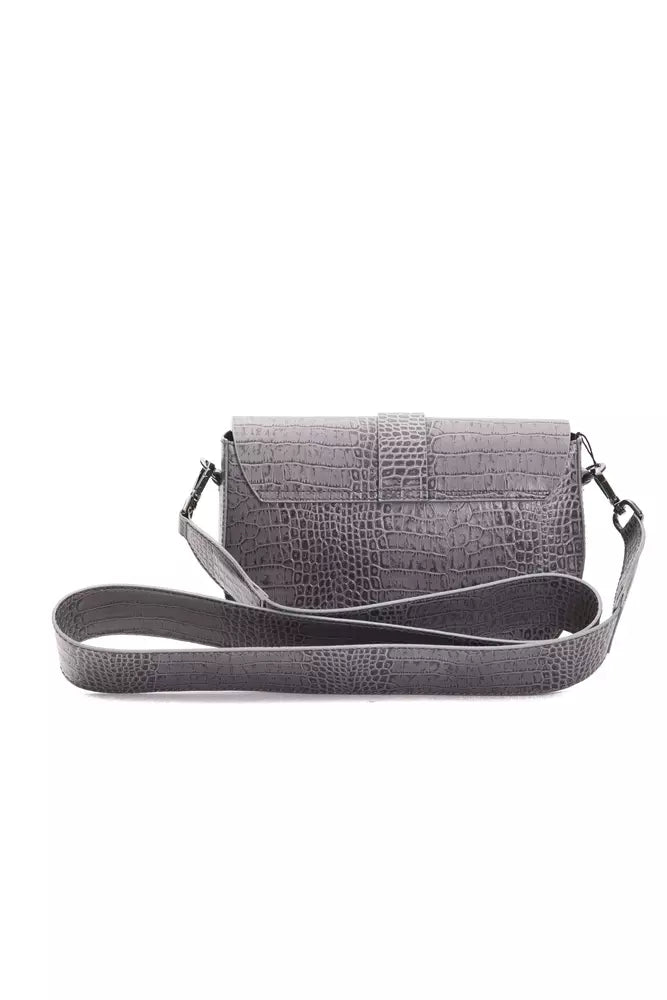 Pompei Donatella Gray Leather Women Crossbody Bag -  Luxury Cross Body Bag for Women -  Pompei Donatella.