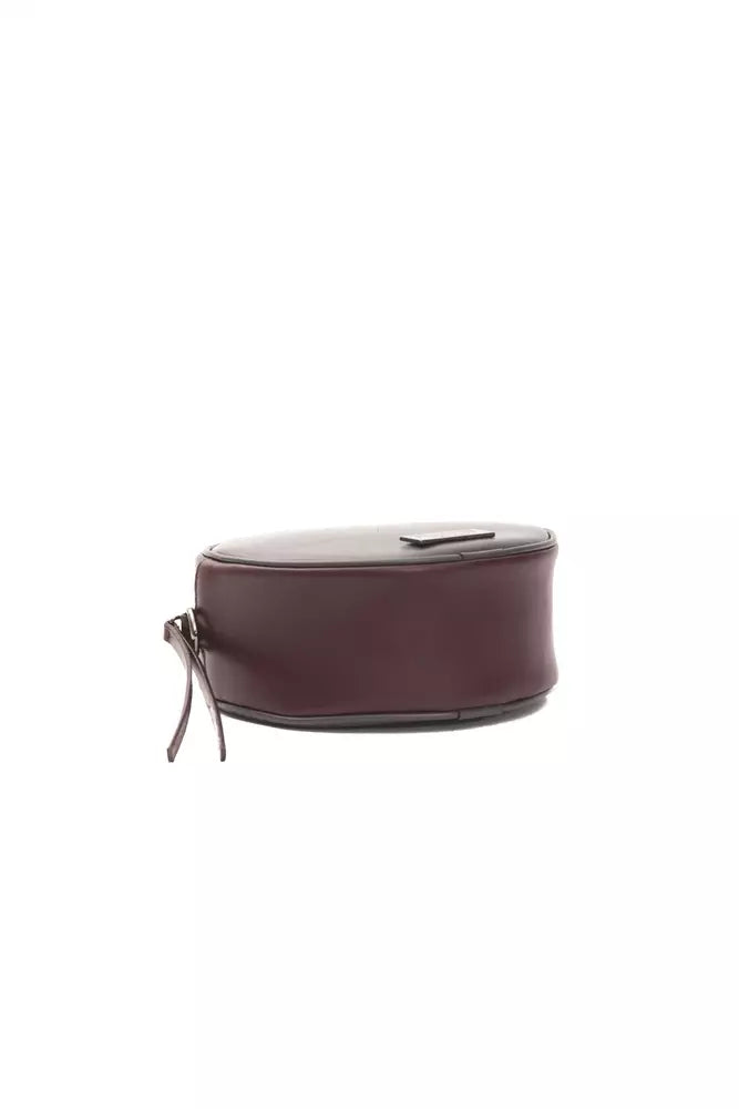 Pompei Donatella Chic Burgundy Small Oval Crossbody Bag -  Luxury Cross Body Bag for Women -  Pompei Donatella.