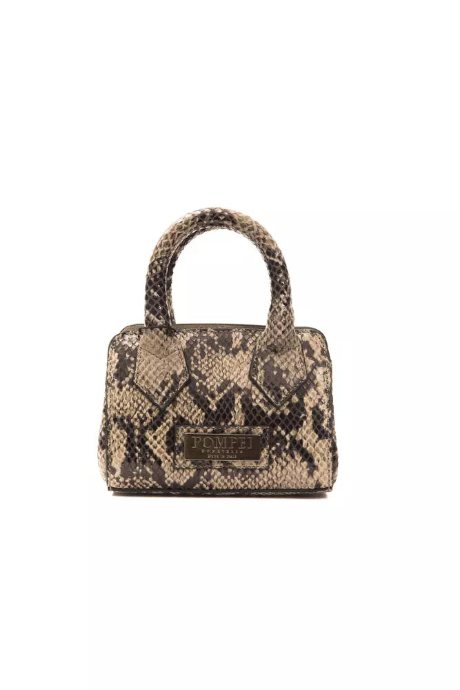 Pompei Donatella Brown Leather Women Shoulder Bag -   -  Pompei Donatella.