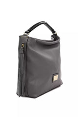 Pompei Donatella Gray Leather Women Shoulder Bag -  Luxury Shoulder Bag for Women -  Pompei Donatella.