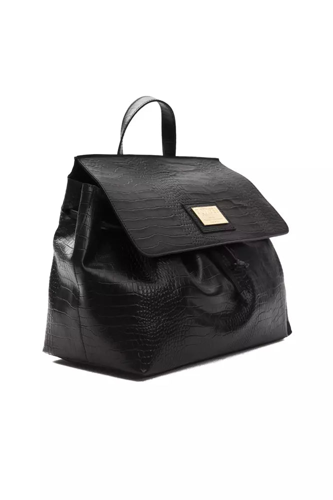 Pompei Donatella Black Leather Women Shoulder Bag -   -  Pompei Donatella.