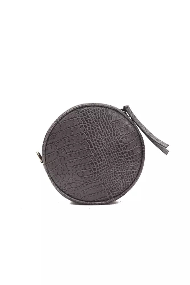 Pompei Donatella Gray Leather Women Crossbody Bag -  Luxury Cross Body Bag for Women -  Pompei Donatella.