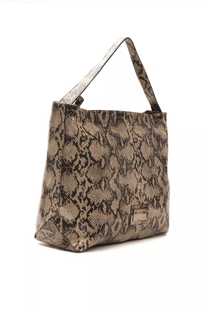 Pompei Donatella Brown Leather Women Shoulder Bag -  Luxury Shoulder Bag for Women -  Pompei Donatella.