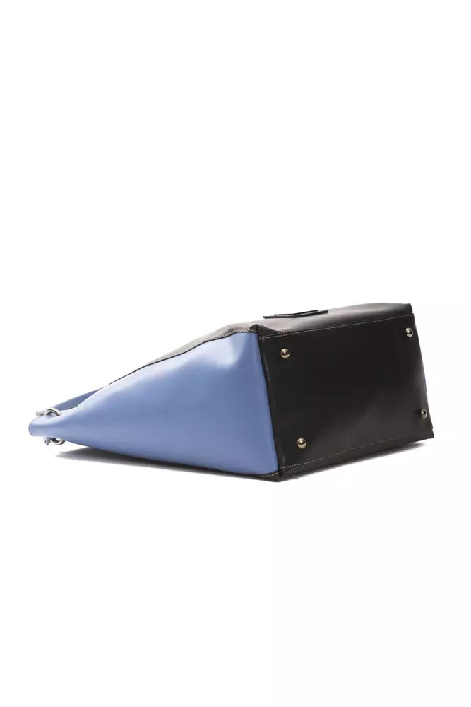 Pompei Donatella Black Leather Women Shoulder Bag -  Luxury Shoulder Bag for Women -  Pompei Donatella.