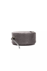 Pompei Donatella Gray Leather Women Crossbody Bag -  Luxury Cross Body Bag for Women -  Pompei Donatella.