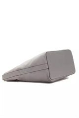 Pompei Donatella Gray Leather Women Shoulder Bag -  Luxury Shoulder Bag for Women -  Pompei Donatella.