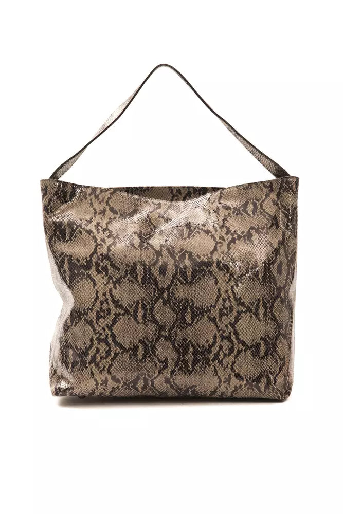 Pompei Donatella Brown Leather Women Shoulder Bag -  Luxury Shoulder Bag for Women -  Pompei Donatella.