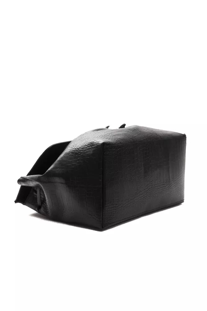 Pompei Donatella Black Leather Women Shoulder Bag -   -  Pompei Donatella.