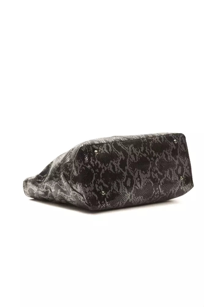 Pompei Donatella Gray Leather Women Shoulder Bag -  Luxury Shoulder Bag for Women -  Pompei Donatella.