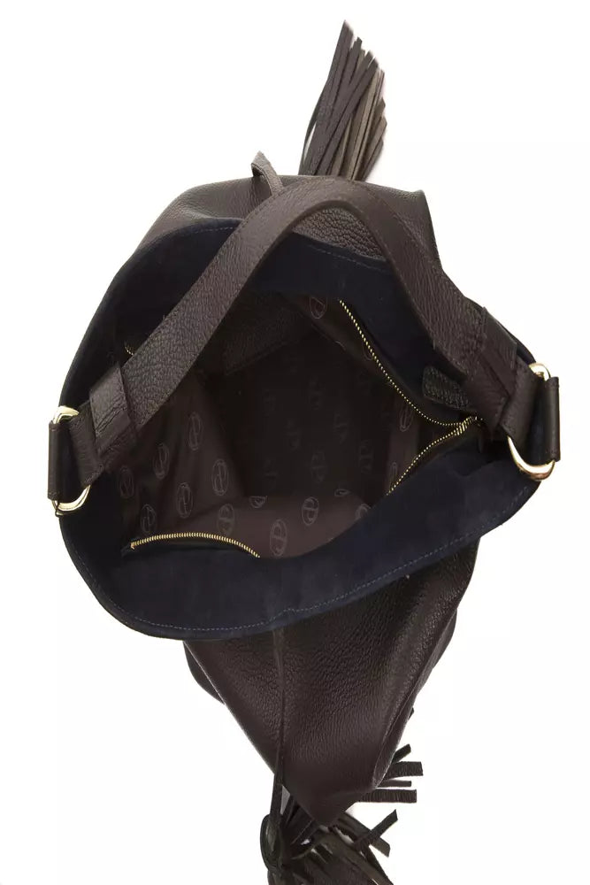 Pompei Donatella Brown Leather Women Shoulder Bag -  Luxury Shoulder Bag for Women -  Pompei Donatella.