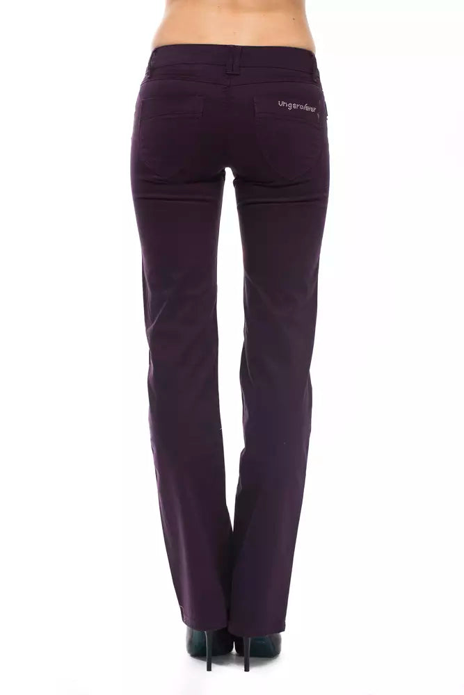 Ungaro Fever Purple Cotton Women Pants -   -  Ungaro Fever.