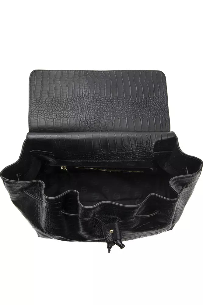 Pompei Donatella Black Leather Women Shoulder Bag -   -  Pompei Donatella.