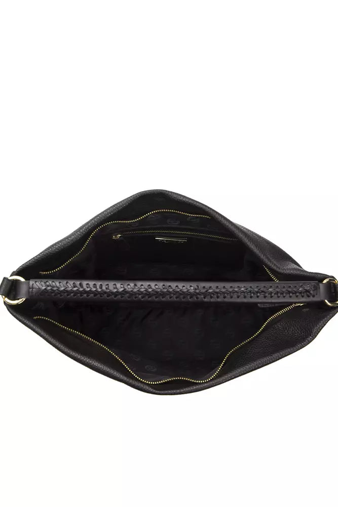 Pompei Donatella Black Leather Women Shoulder Bag -  Luxury Shoulder Bag for Women -  Pompei Donatella.
