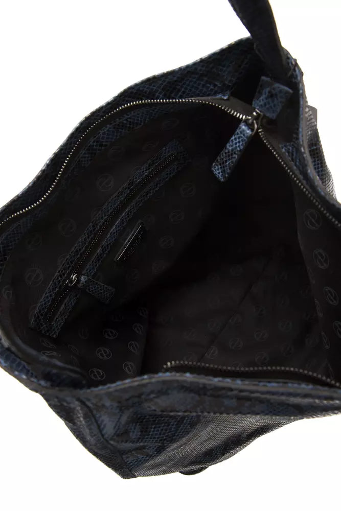 Pompei Donatella Blue Leather Women Shoulder Bag -  Luxury Shoulder Bag for Women -  Pompei Donatella.