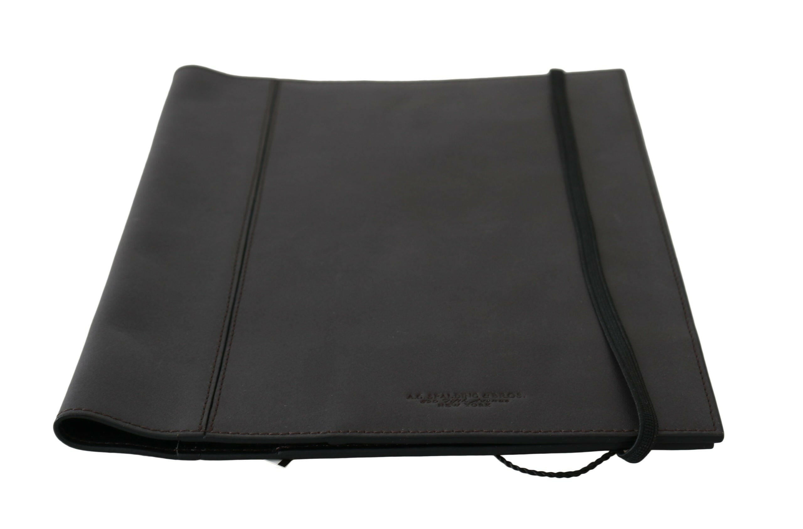 A.G. Spalding & Bros Black Leather Bifold Travel Holder Logo Wallet -  Leather Passport Wallet for Men -  A.G. Spalding & Bros.