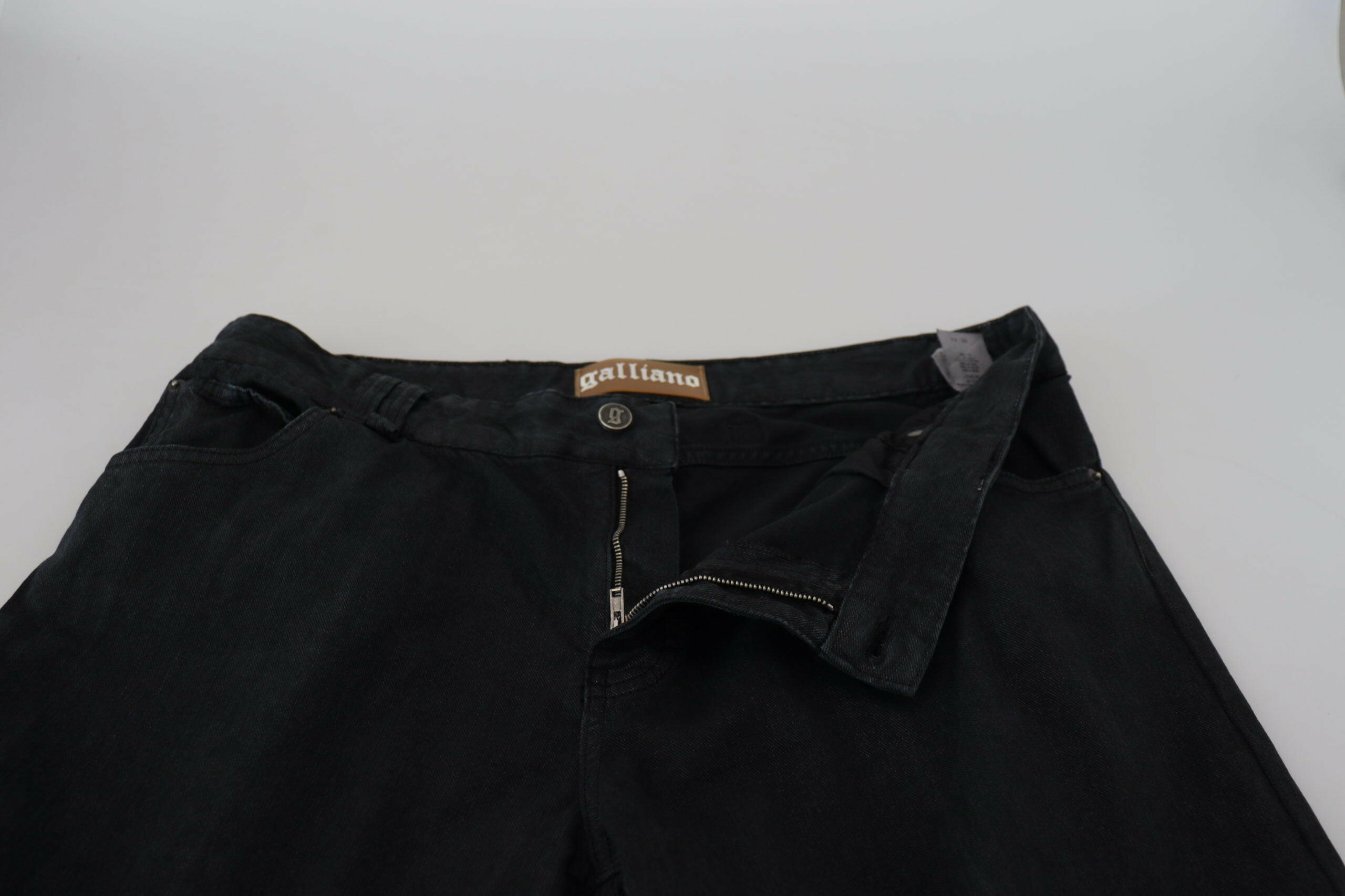 John Galliano Black Cotton Back Buckle Casual Denim Jeans -   -  John Galliano.