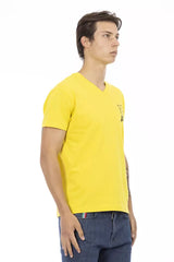 Trussardi Action Yellow Cotton Men T-Shirt -   -  Trussardi Action.