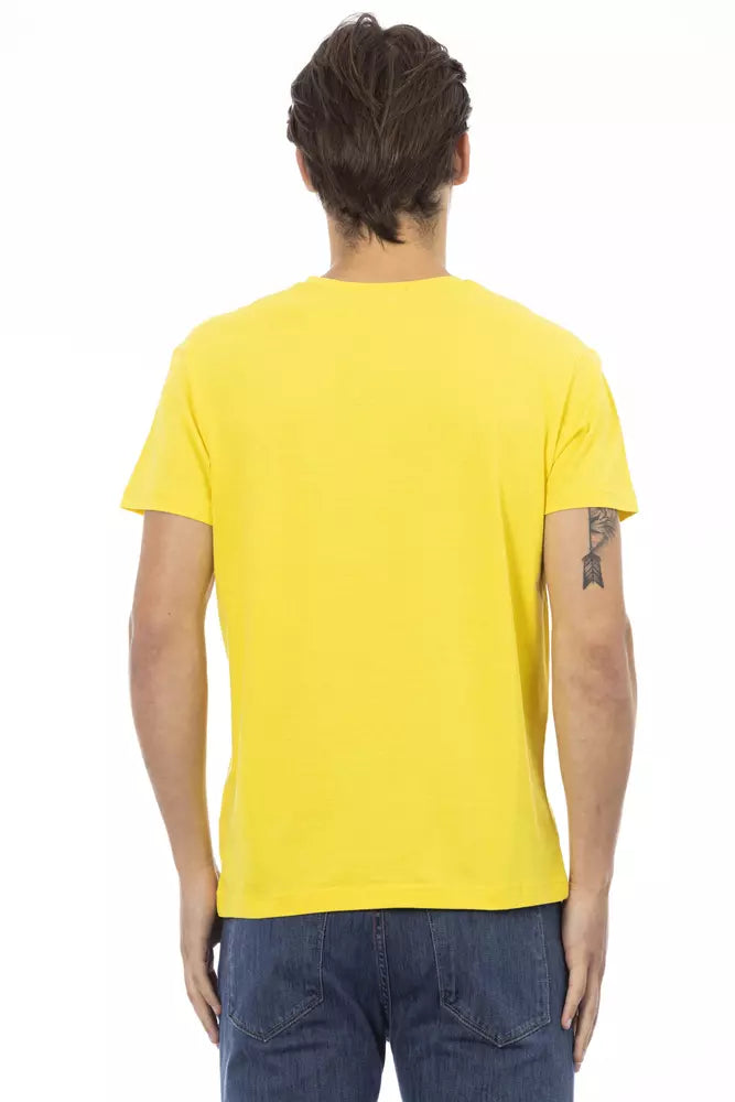 Trussardi Action Yellow Cotton Men T-Shirt -   -  Trussardi Action.