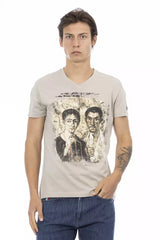 Trussardi Action Beige Cotton Men T-Shirt -   -  Trussardi Action.
