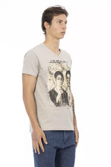 Trussardi Action Beige Cotton Men T-Shirt -   -  Trussardi Action.