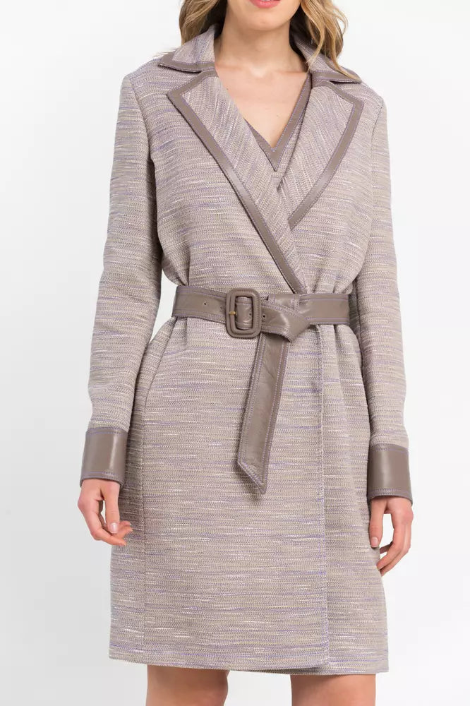 Trussardi Beige Cotton Women Coat -   -  Trussardi.