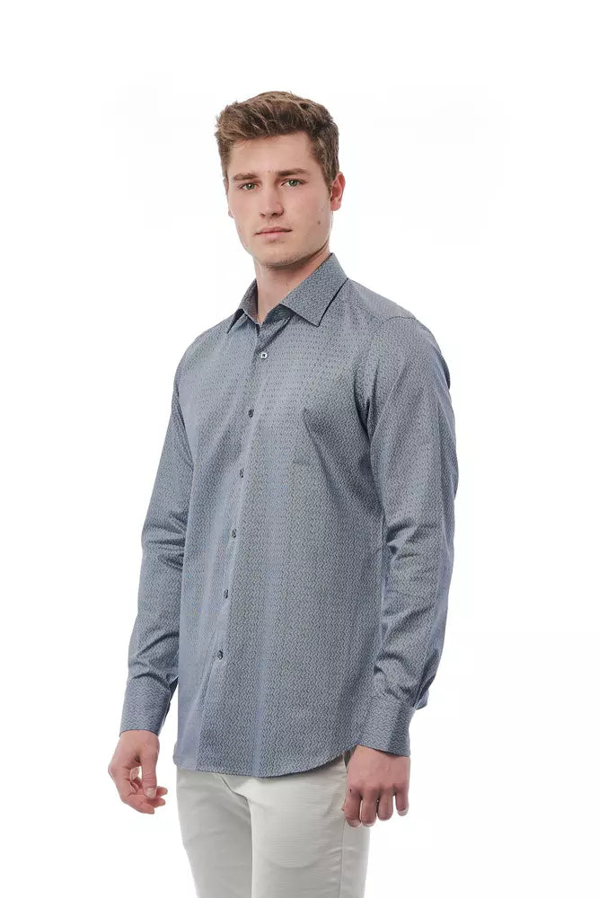 Bagutta Black Cotton Men's Shirt -   -  Bagutta.