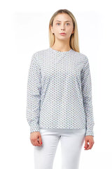 Bagutta White Cotton Women Blouse with Skull Print -   -  Bagutta.