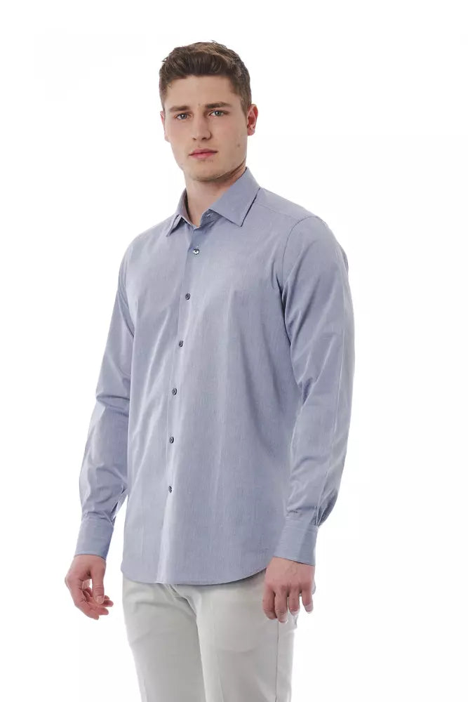 Bagutta Gray Cotton Men Shirt -   -  Bagutta.