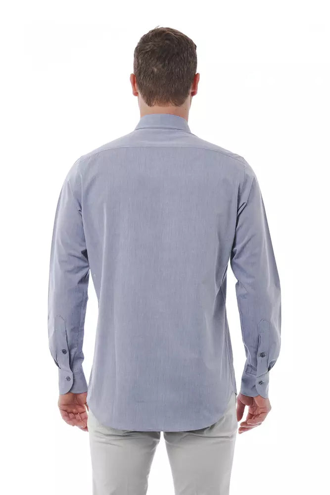 Bagutta Gray Cotton Men Shirt -   -  Bagutta.