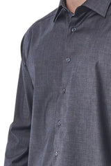 Bagutta Gray Cotton Men Shirt -   -  Bagutta.