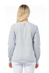Bagutta White Cotton Women Blouse with Skull Print -   -  Bagutta.