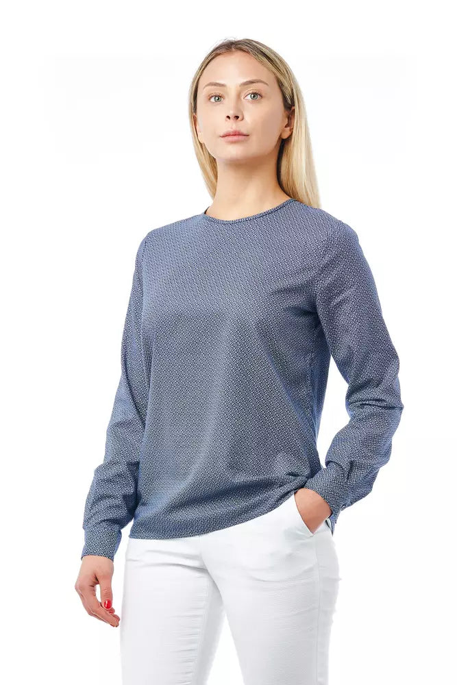 Bagutta Blue Cotton Women Blouse -   -  Bagutta.