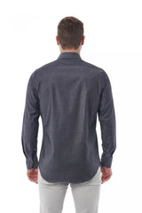 Bagutta Gray Cotton Men Shirt -   -  Bagutta.