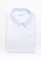 Robert Friedman Light Blue Cotton Men Shirt -   -  Robert Friedman.